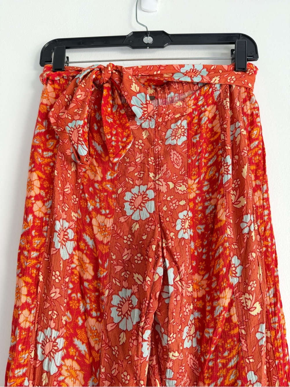 Free People Orange Rust Bali Sultry Boho Flare Pants Size XS 57015 - Picture 5 of 12
